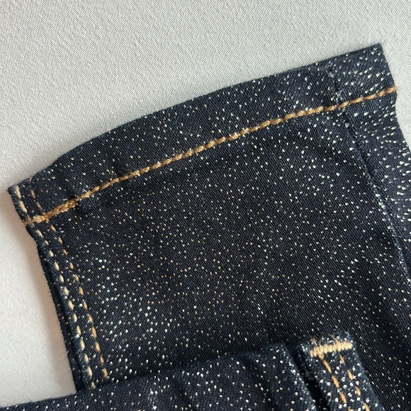 🆕Jordache Girls 2T Glitter Sparkle Dark Wash Denim Jean Style Stretch Jeggings - Picture 10 of 12